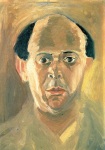 Autorretrato de Schönberg, pintor y músico expresionista